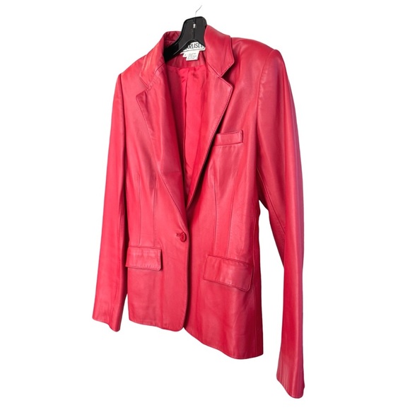 Carlisle Women’s Vintage Leather Jacket. Red. Size 4 - Picture 5 of 10